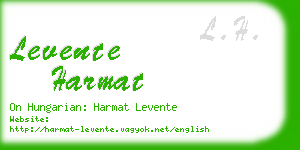 levente harmat business card